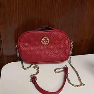 Vera New York Red Quilted Chain Crossbody Bag